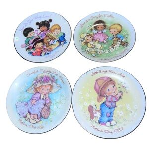 Vintage Avon Mother's Day Collectible Plates from 1981 1982 1983 and 1992
